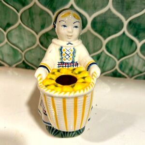 1940's Royal Copenhagen Jus Aliminia Child Welfare Figurine Posy/Candle Holders